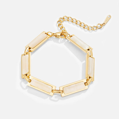 Opal Gold Baguette Bracelet