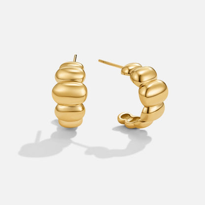 Rene Gold Puff Earrings