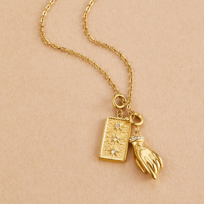Simple Chain Charm Necklace
