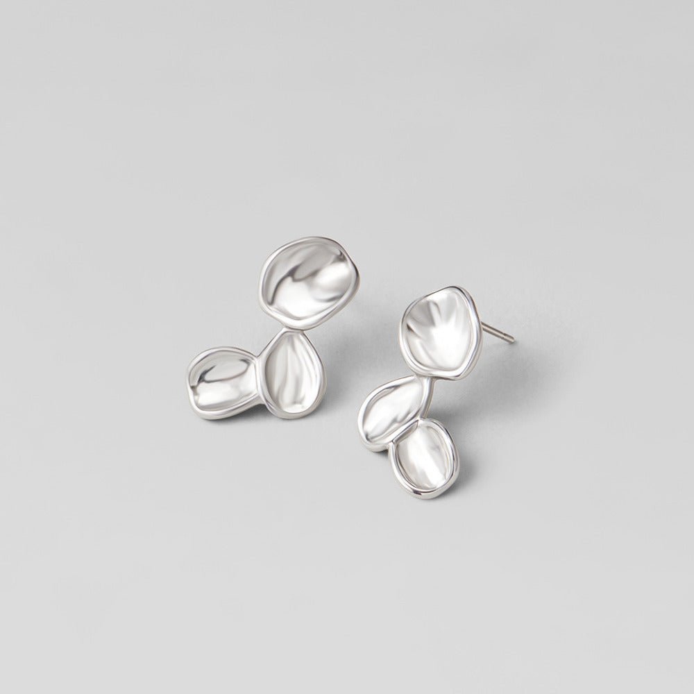 Tori Silver Petal Drop Earrings