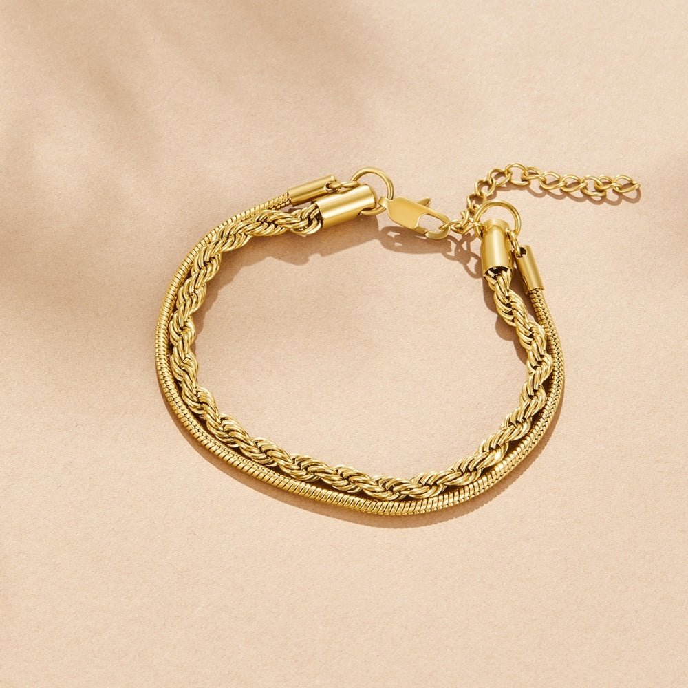 Twisted Leila Layered Bracelet